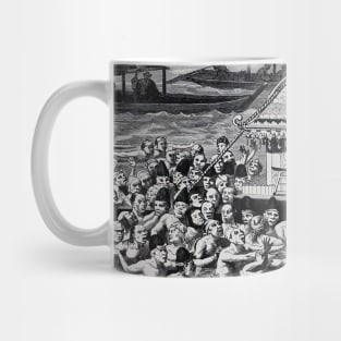 Japanese maritime procession in praise of their protector God Mug